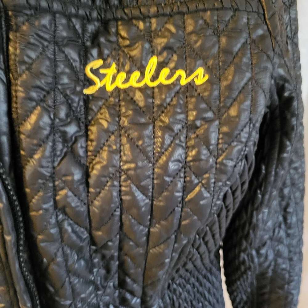 NFL Pro Line Women Jacket, Coat, Pittsburgh Steelers, Size S, Black, Puffer - Picture 7 of 14
